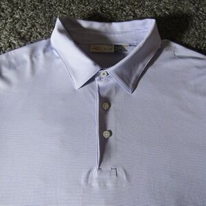 Kjus Polo Shirt Mens 52 L Soren‎ Striped Golf Performance Office Casual